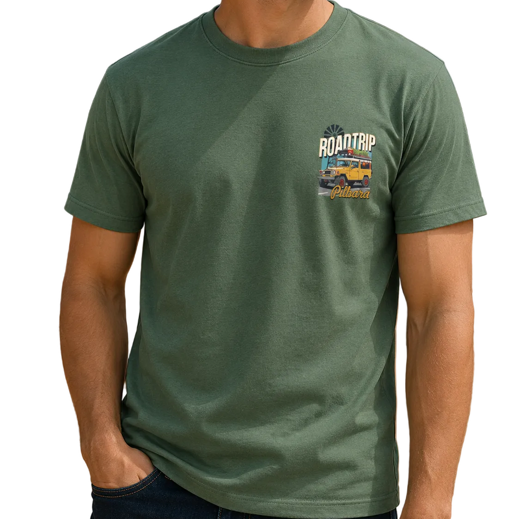 Ritemate Mens Pilbara Roadtrip Pilbara S/S Tee (RMTC032) Kashmir
