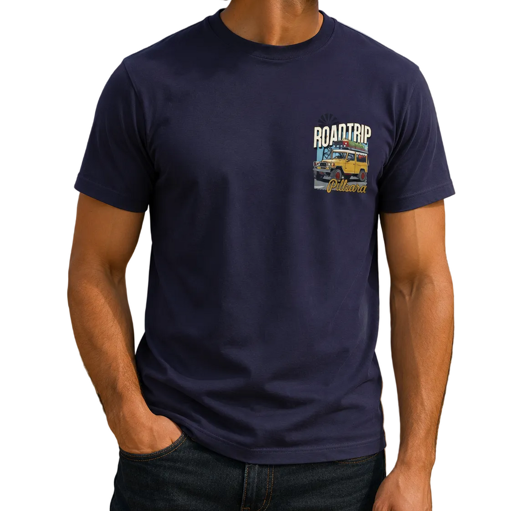 Ritemate Mens Pilbara Roadtrip Pilbara S/S Tee (RMTC032) Navy