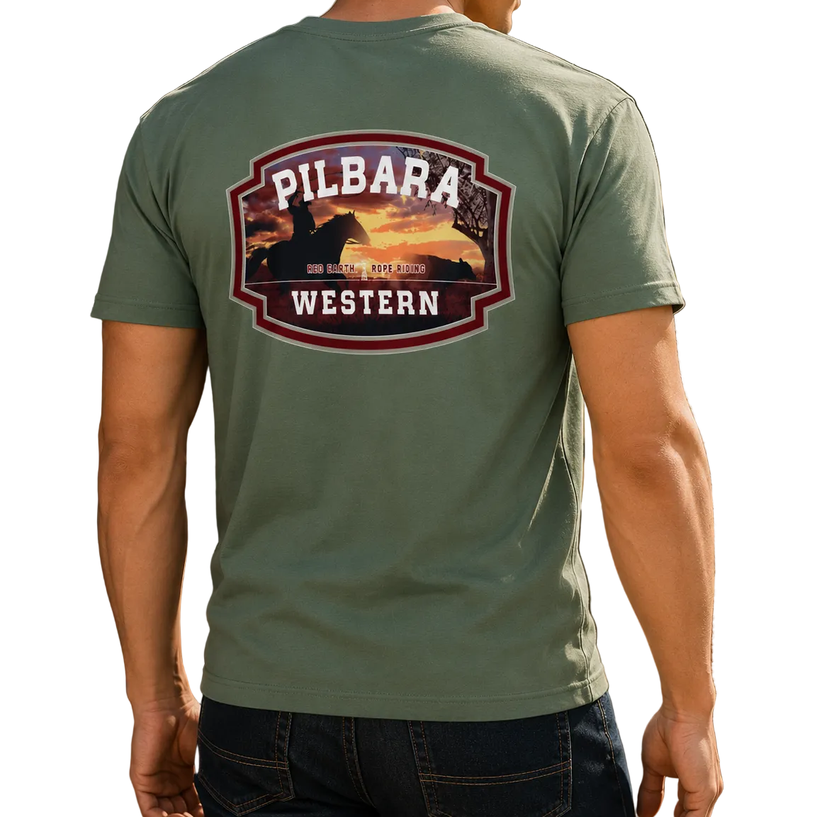 Ritemate Mens Pilbara Rope Riding S/S Tee (RMTC031) Kashmir