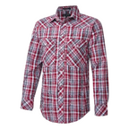 Ritemate Mens Pilbara Western Snap Button L/S Shirt (RMPW009) Red/Black/White 