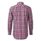 Ritemate Mens Pilbara Western Snap Button L/S Shirt (RMPW009) Red/Black/White 