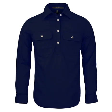 Ritemate Womens Pilbara Closed Front Shirt (RM300CF) French Navy