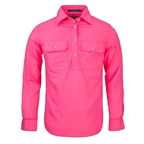 Ritemate Womens Pilbara Closed Front Shirt (RM300CF) Hot Pink