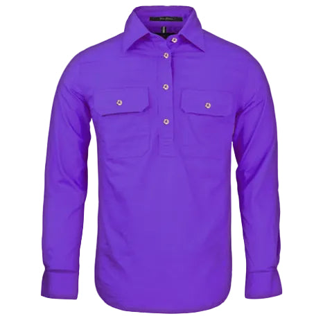 Ritemate Womens Pilbara Closed Front Shirt (RM300CF) Purple