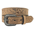 Roper Boys Genuine Leather Floral Embossed Belt (1786300) Tan