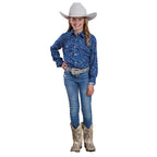 Roper Girls Five Star Collection L/S Shirt (80590249) Print Blue