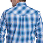 Roper Mens Amarillo Collection L/S Shirt (01278022) Plaid Blue