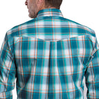 Roper Mens Amarillo Collection L/S Shirt (01378021) Plaid Blue