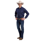 Roper Mens Karman Classic 55/45 Collection L/S Shirt (01019260) Plaid Blue