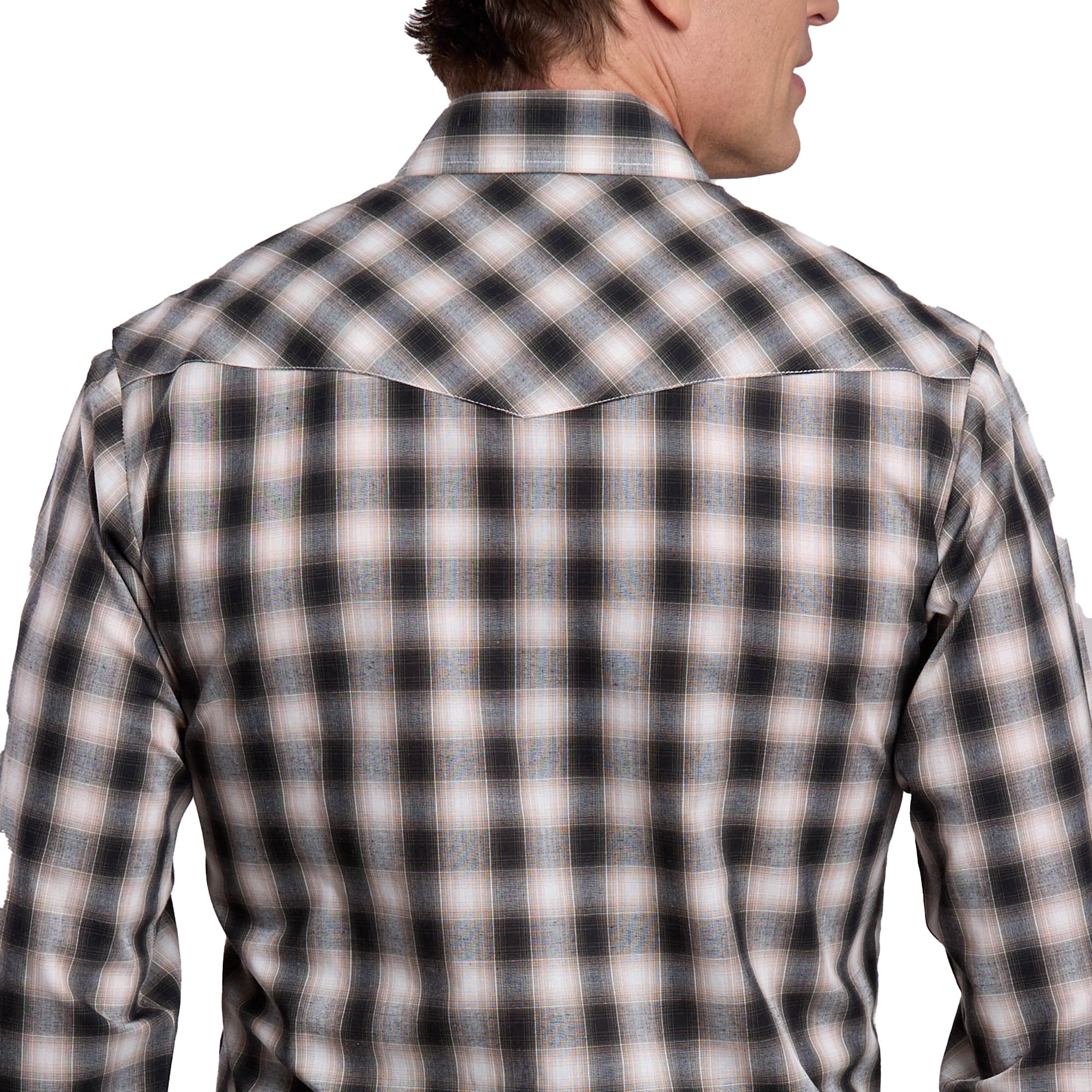 Roper Mens Karman Classic 55/45 Collection L/S Shirt (01101026) Plaid Black
