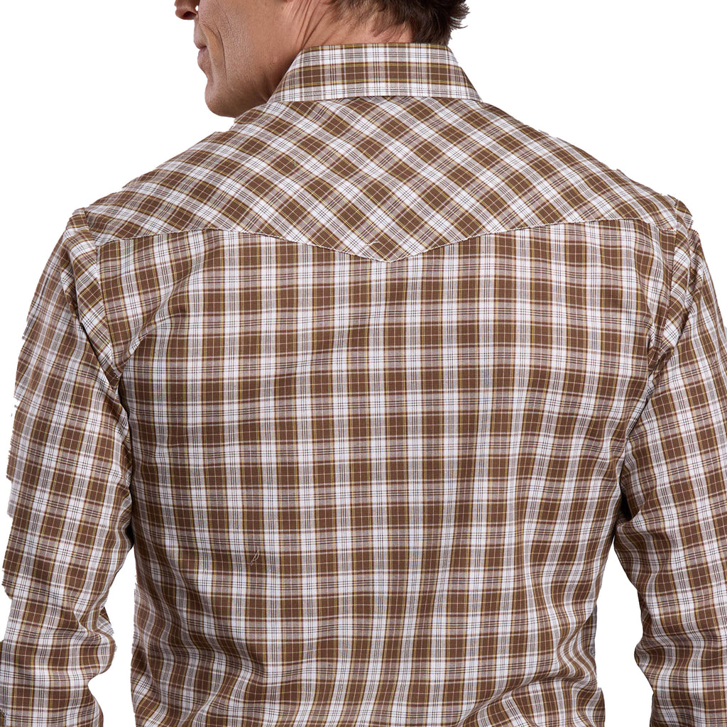 Roper Mens Karman Classic 55/45 Collection L/S Shirt (01101027) Plaid Brown