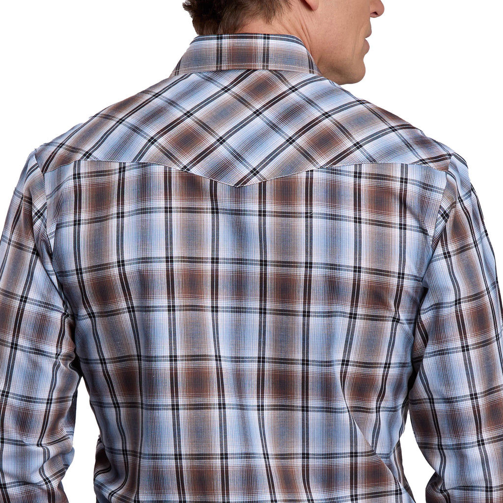 Roper Mens Karman Classic 55/45 Collection L/S Shirt (01101228) Plaid Brown