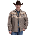 Roper Mens L/S Shirt Jacket (97119123) Brown with hat and jeans
