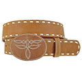 Roper Womens Crazy Horse Leather Laced Edge Belt (8869790) Tan