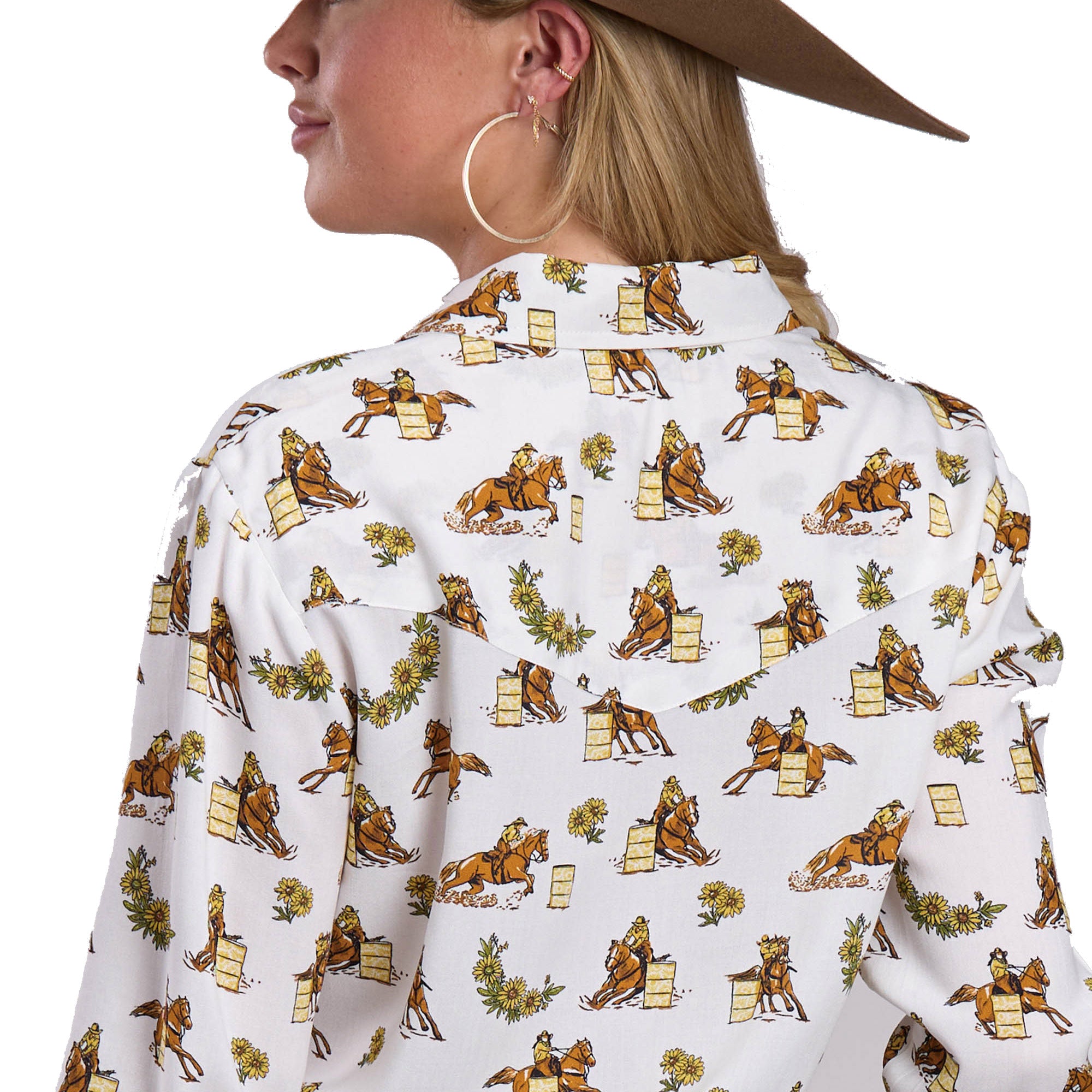 Roper Womens Five Star Collection L/S Shirt (50590058) Print White