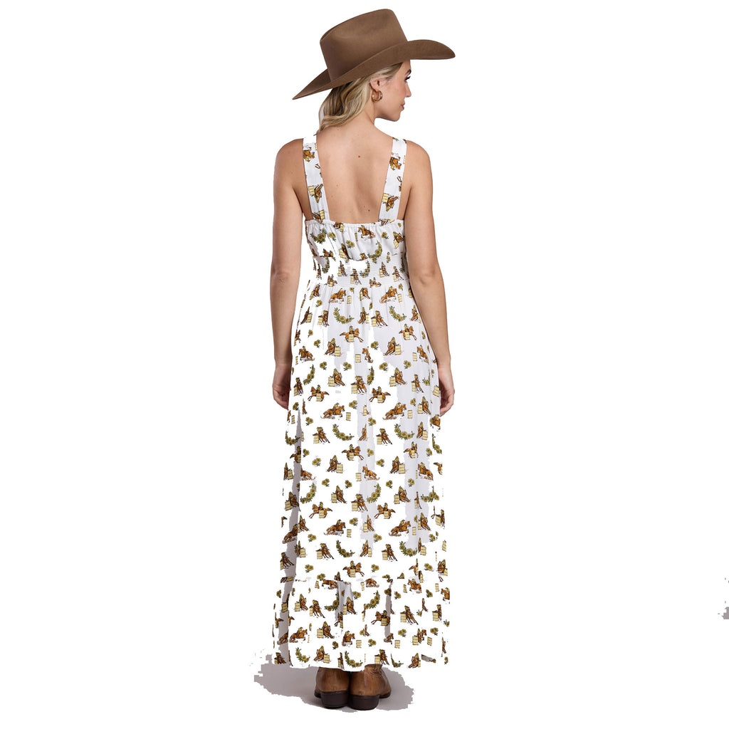 Roper Womens Five Star Collection Sleeveless Dress (57590058) Print White