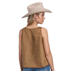 Roper Womens Five Star Collection Sleeveless Tank (52539061) Solid Brown