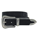 Roper Womens Genuine Suede Leather Three Piece Buckle Set (9668310K) Black