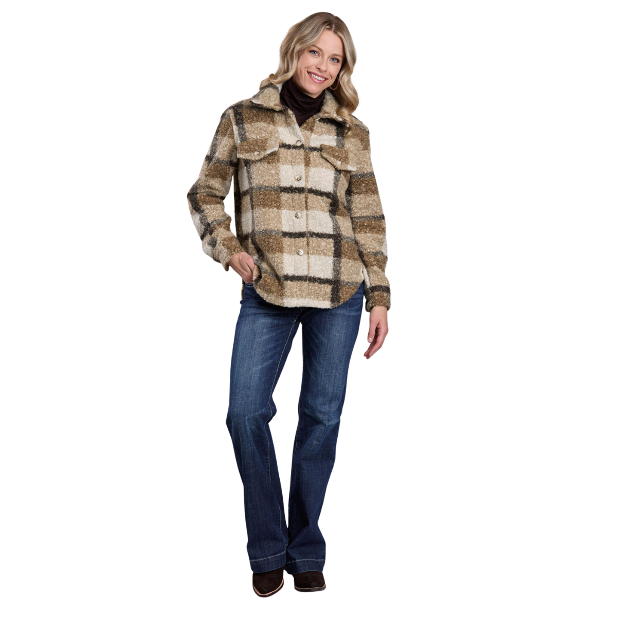 Roper Womens L/S Shirt Jacket (98119125) Brown