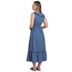 Roper Womens Studio West Collection Sleeveless Dress (57594027) Solid Blue