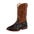 Roper Big Kids Bird Blocks Western Boots (19900622) Brown