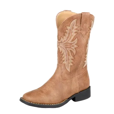 Roper Big Kids Luke Western Boots (19191691) Tan
