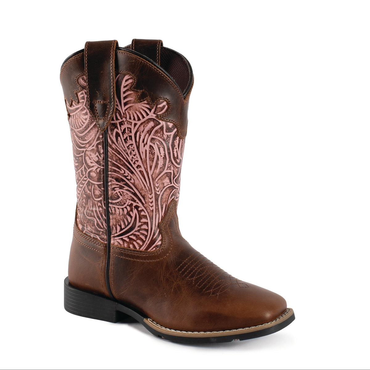 Roper Big Kids Tanglewood Western Boots (19905869) Brown