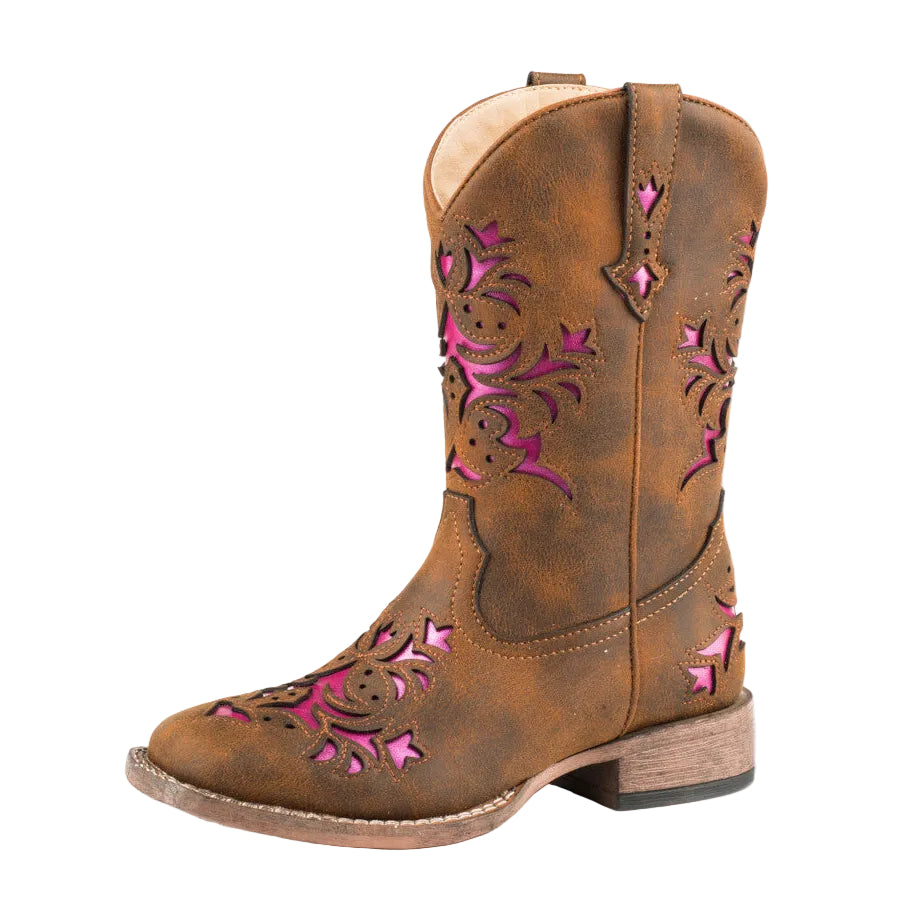 Roper Childrens Big Kids Lola Western Boots (19903133) Brown