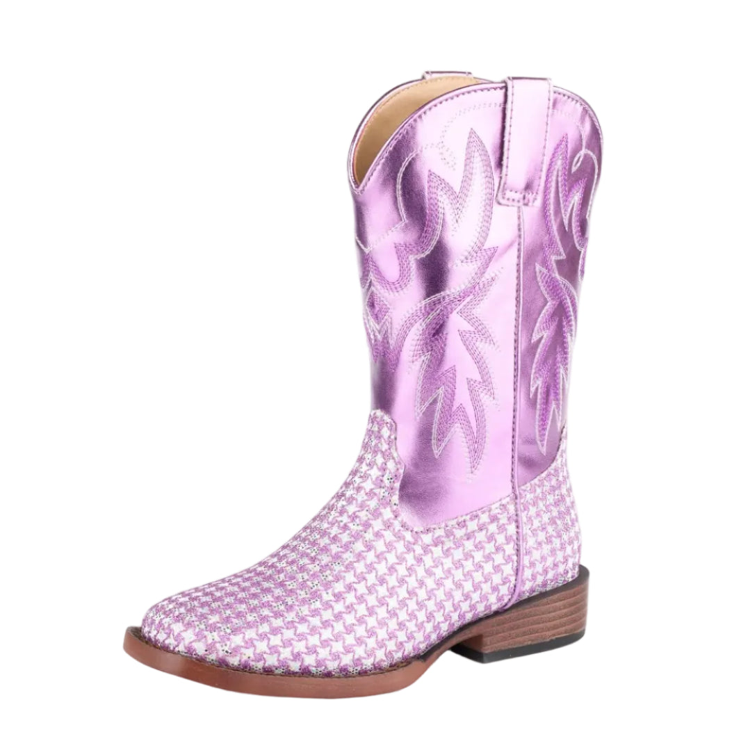 Roper Childrens Glitter Gleam Western Boots (18901496) Purple