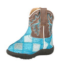 Roper Infants Cowbaby Glitter Blocks Western Boots (16901641) Blue/Brown