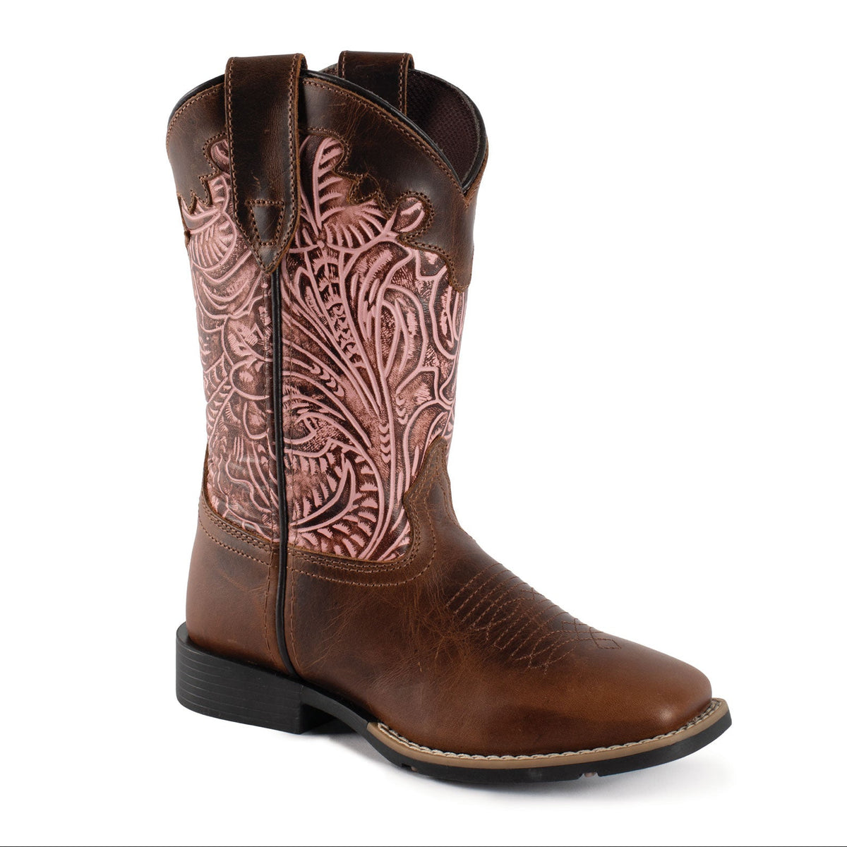 Roper Kids Tanglewood Western Boots (18905869) Brown