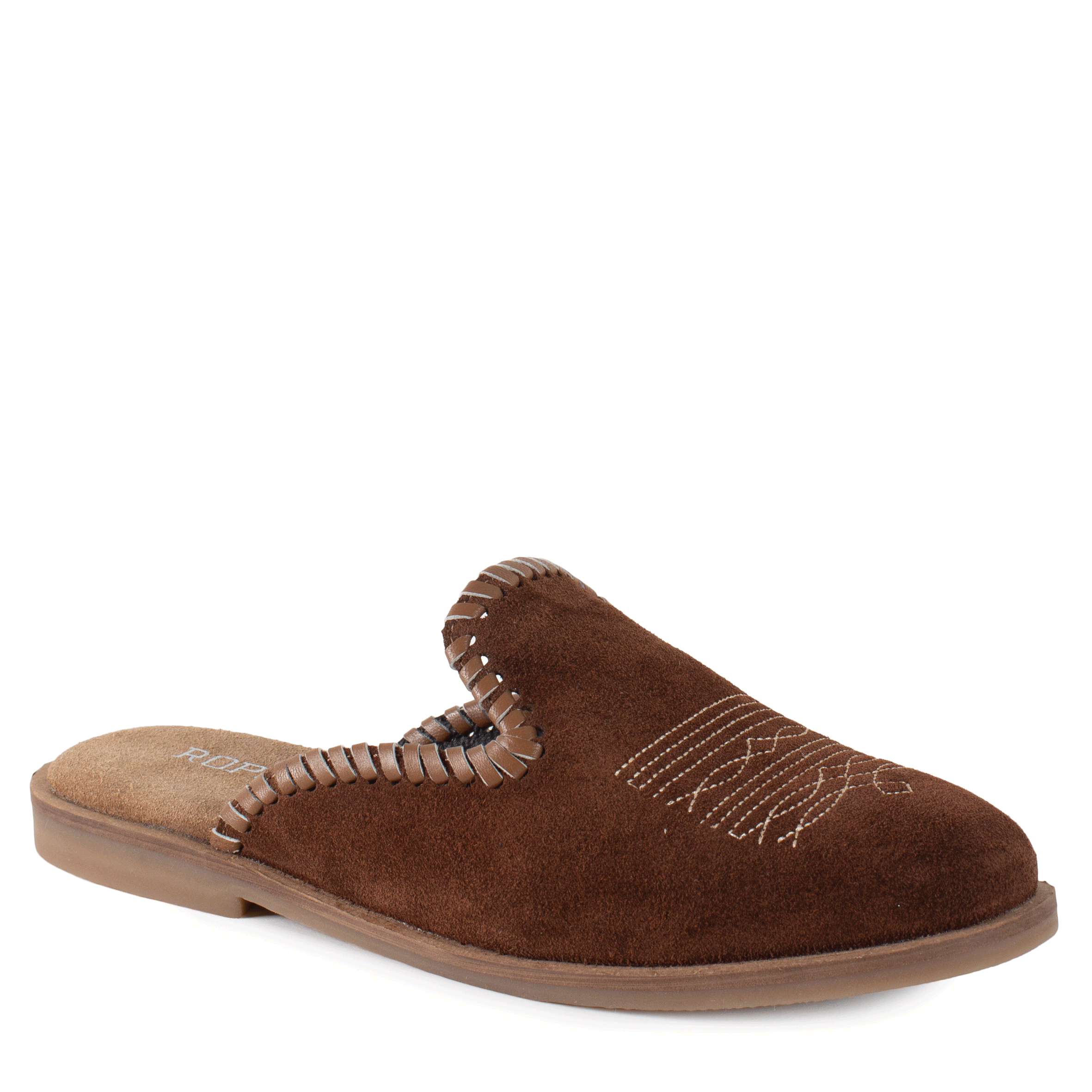 Roper Womens Hampton Mule Slip On Shoes (21608765) Brown Suede