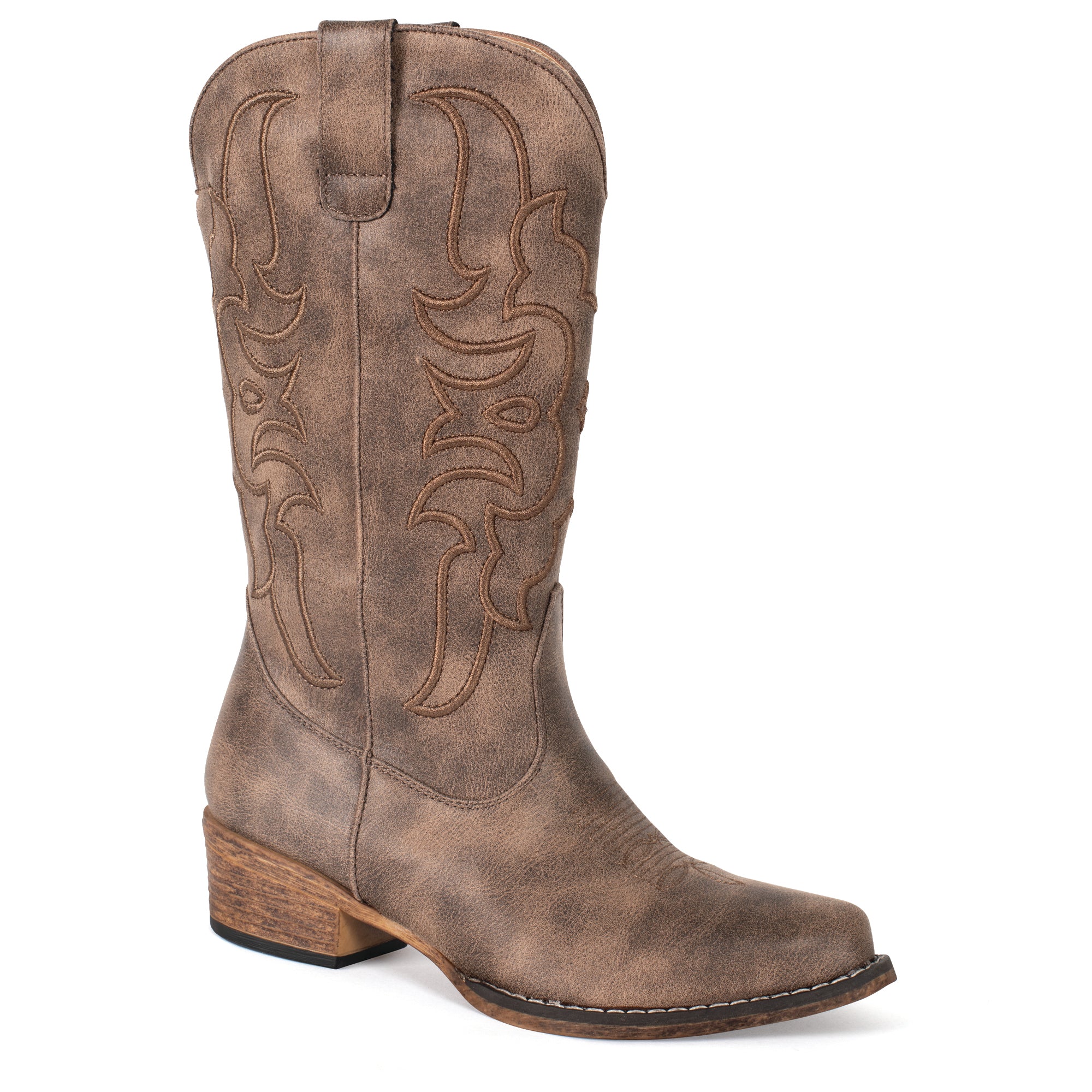 Roper Womens Riley Flextra Cord Western Boots (21566395) Brown