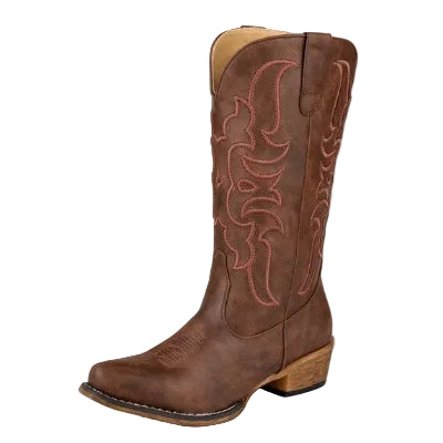 Roper Womens Riley Flextra Cord Western Boots (21566682) Brown