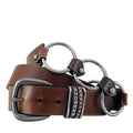 Roper Womens Silver Rings Leather Belt (8868790) Brown