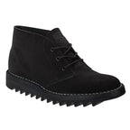 A black Rossi Men's Ripple Desert Boots (4046) with white contrast stitching, shown from 3-4 front on a white background.