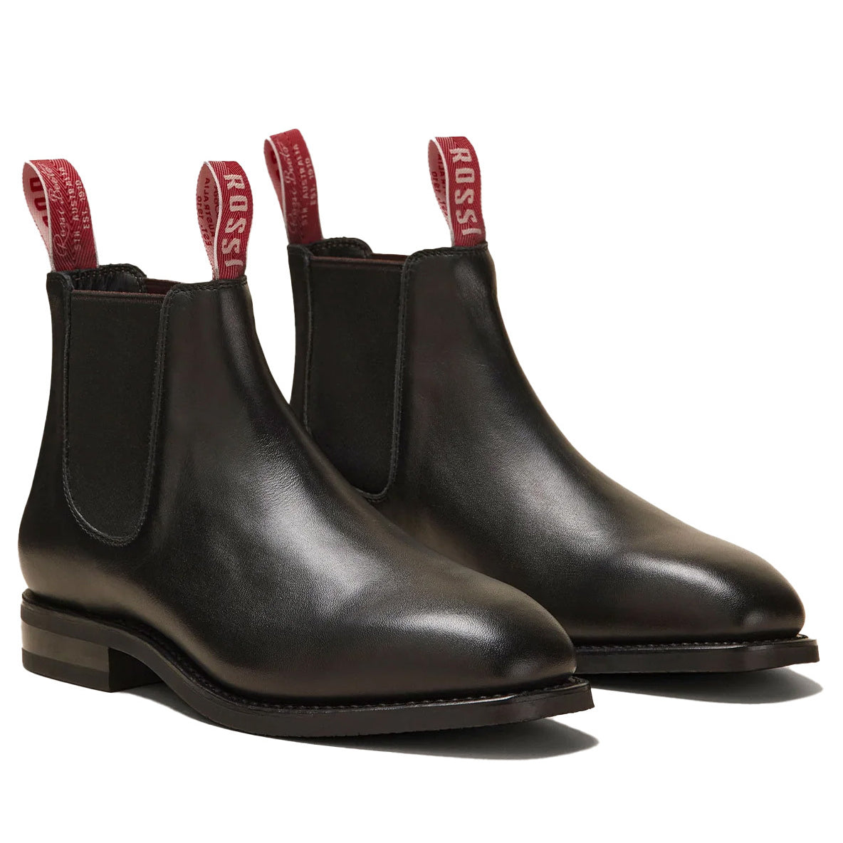 Rossi Boots Unisex Colt Chelsea Boots (503BLK) Black Pair on white background