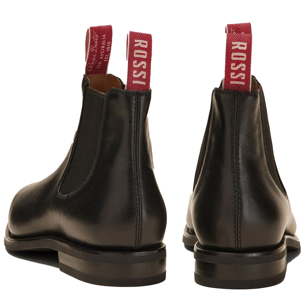 Rossi Boots Unisex Colt Chelsea Boots (503BLK) Black white background