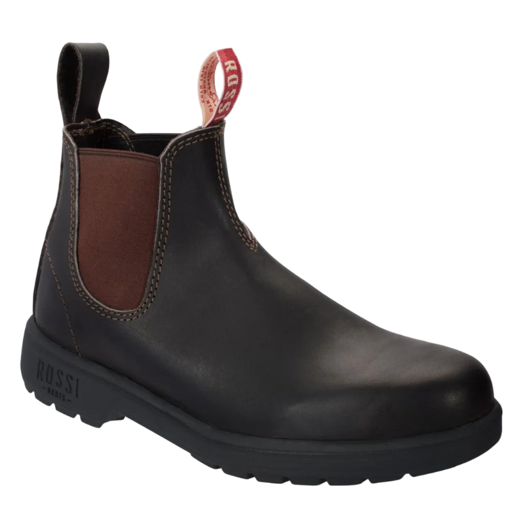 Rossi Mens Endura Elastic Sided Boots (303) Claret