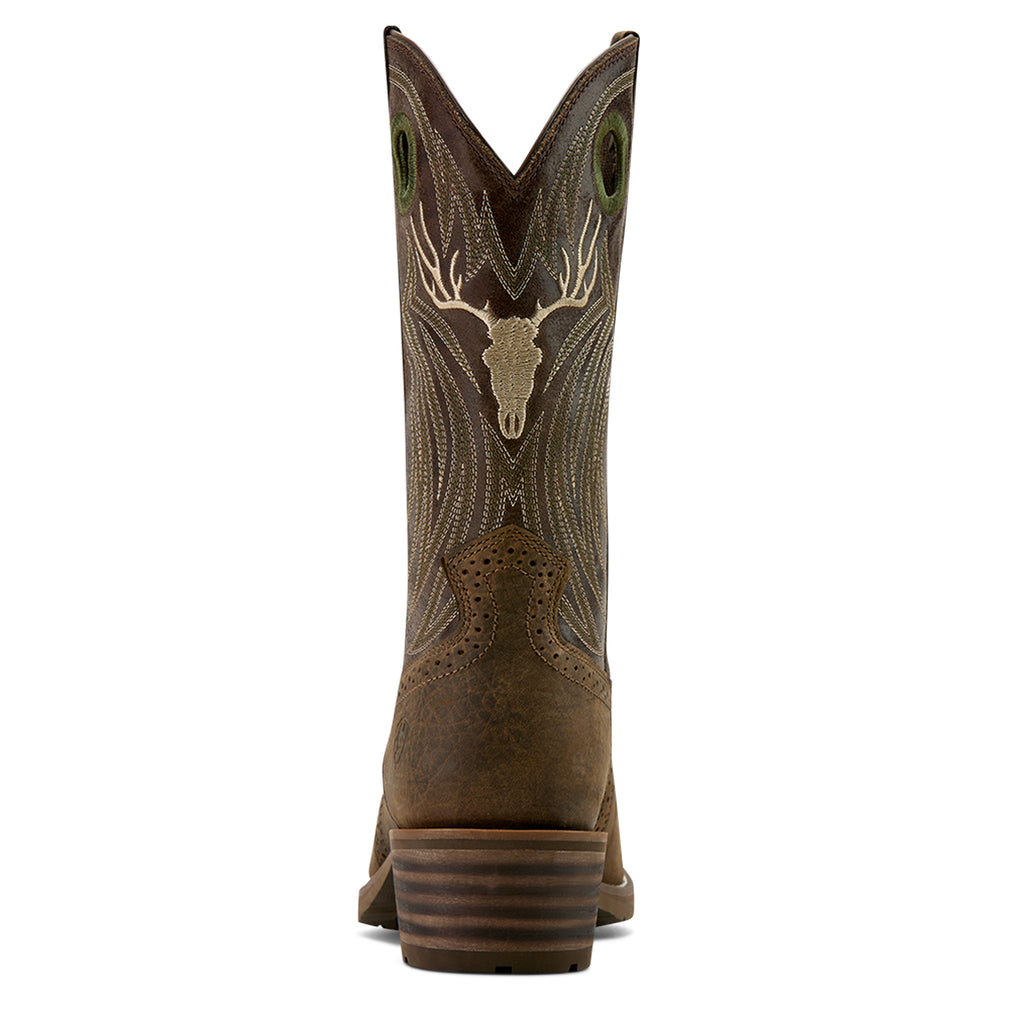 Ariat Mens Hybrid Roughstock Western Boots (10061156) Antlers Wild Taupe/Espresso
