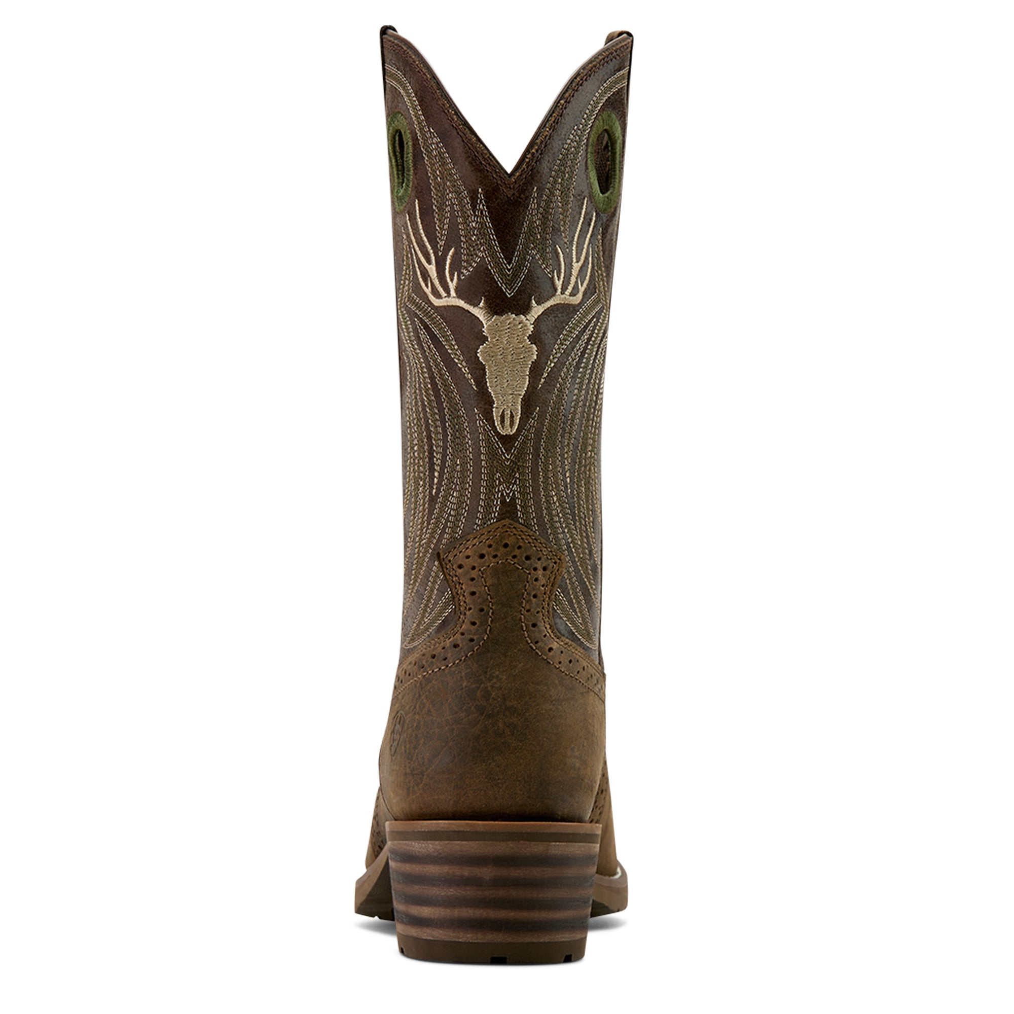 Ariat Mens Hybrid Roughstock Western Boots (10061156) Antlers Wild Taupe/Espresso