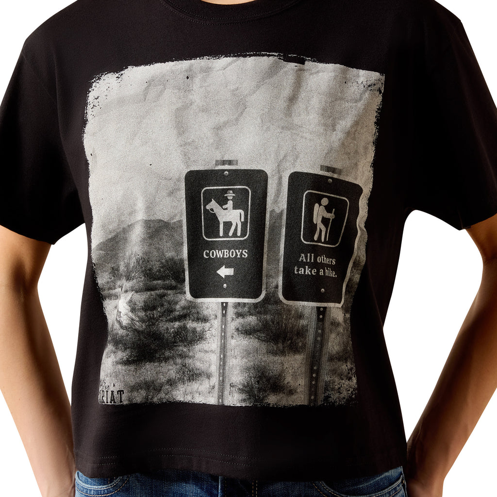 Ariat Womens Others Take A Hike S/S Tee (10071130) Black