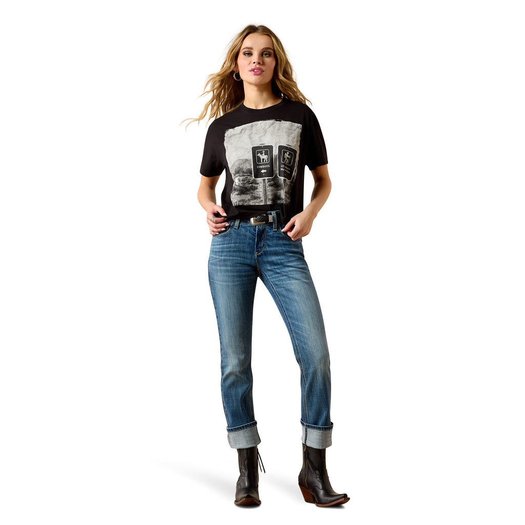 Ariat Womens Others Take A Hike S/S Tee (10071130) Black