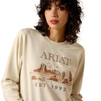 Ariat Womens Essential Crew Sweatshirt (10071166) Summer Sand