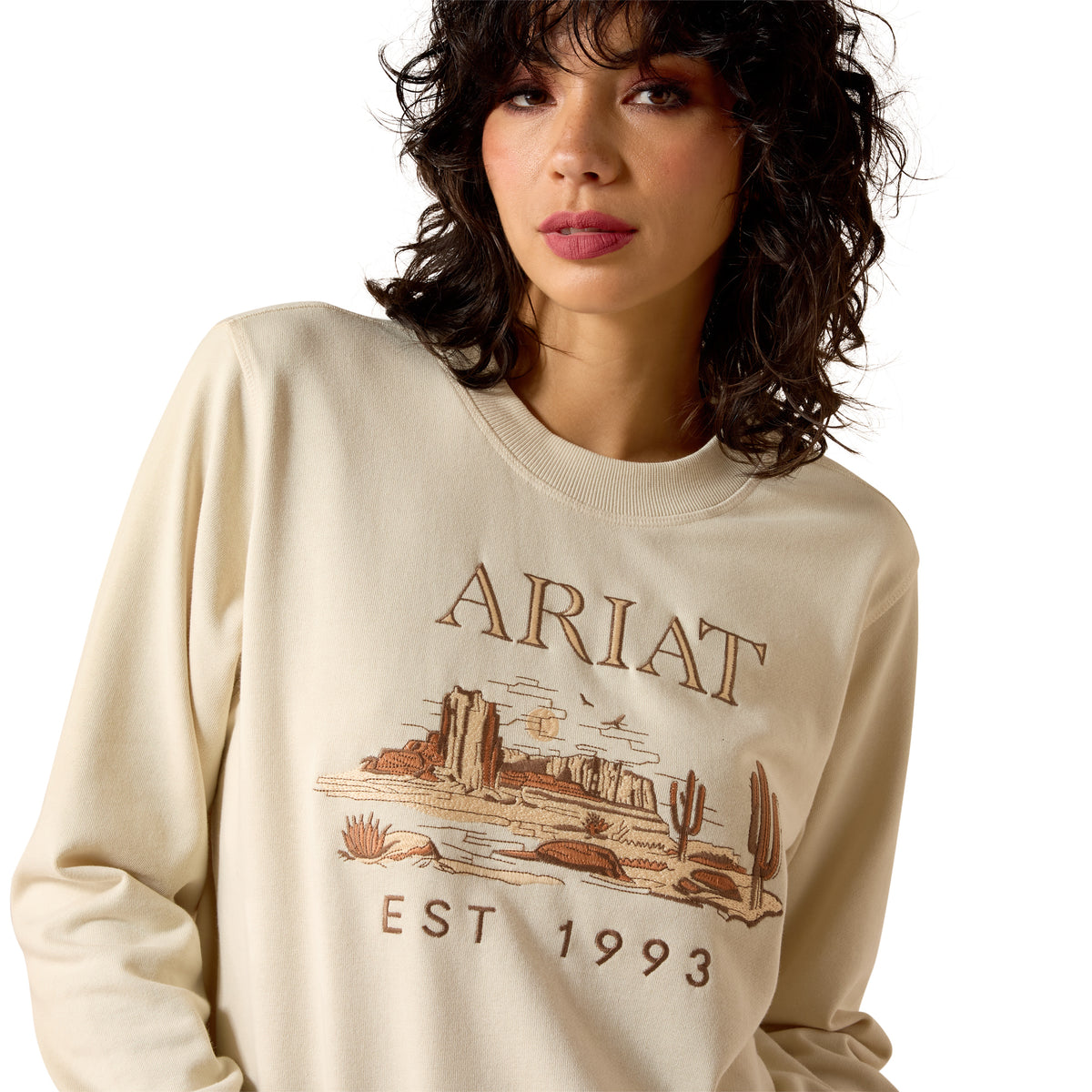 Ariat Womens Essential Crew Sweatshirt (10071166) Summer Sand