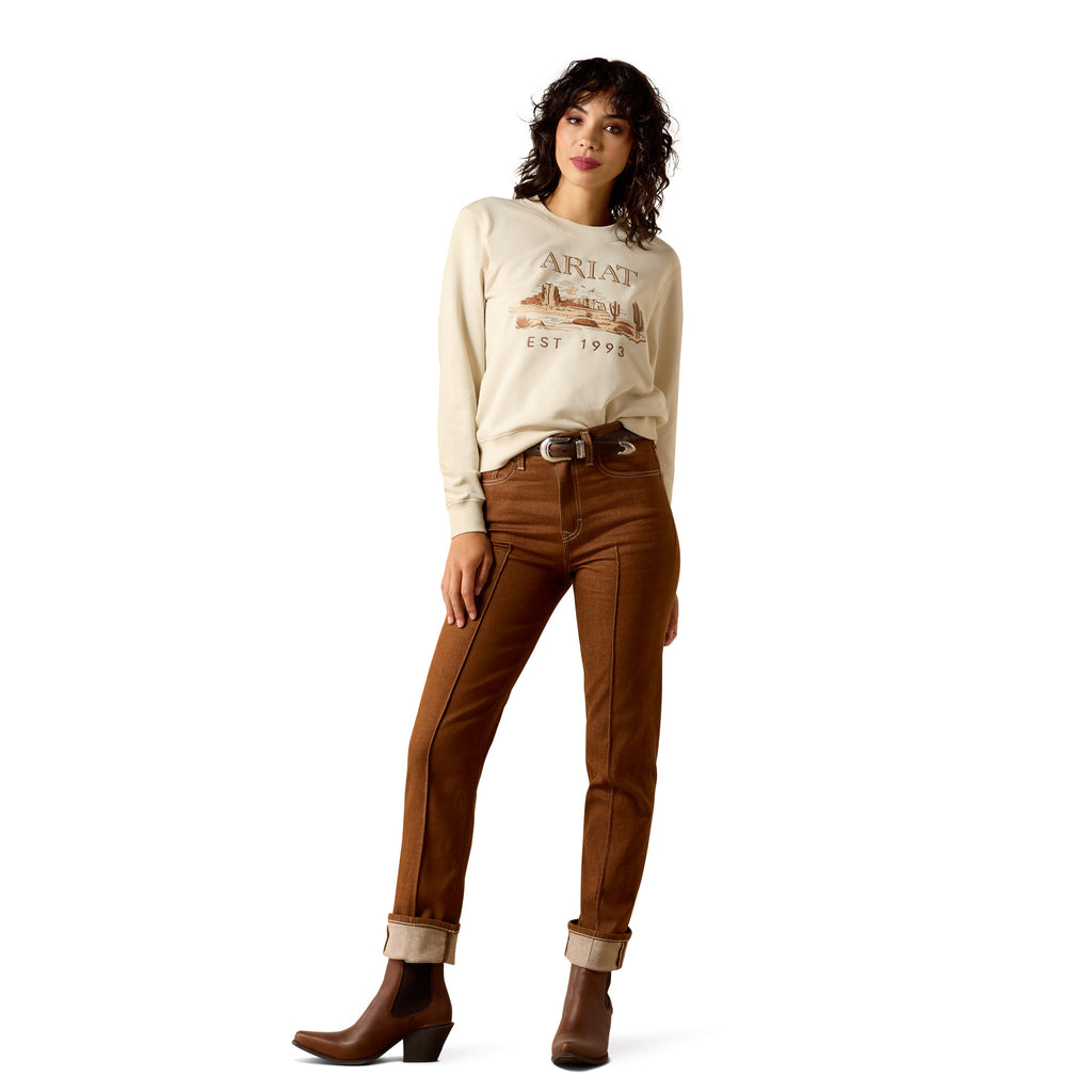 Ariat Womens Essential Crew Sweatshirt (10071166) Summer Sand