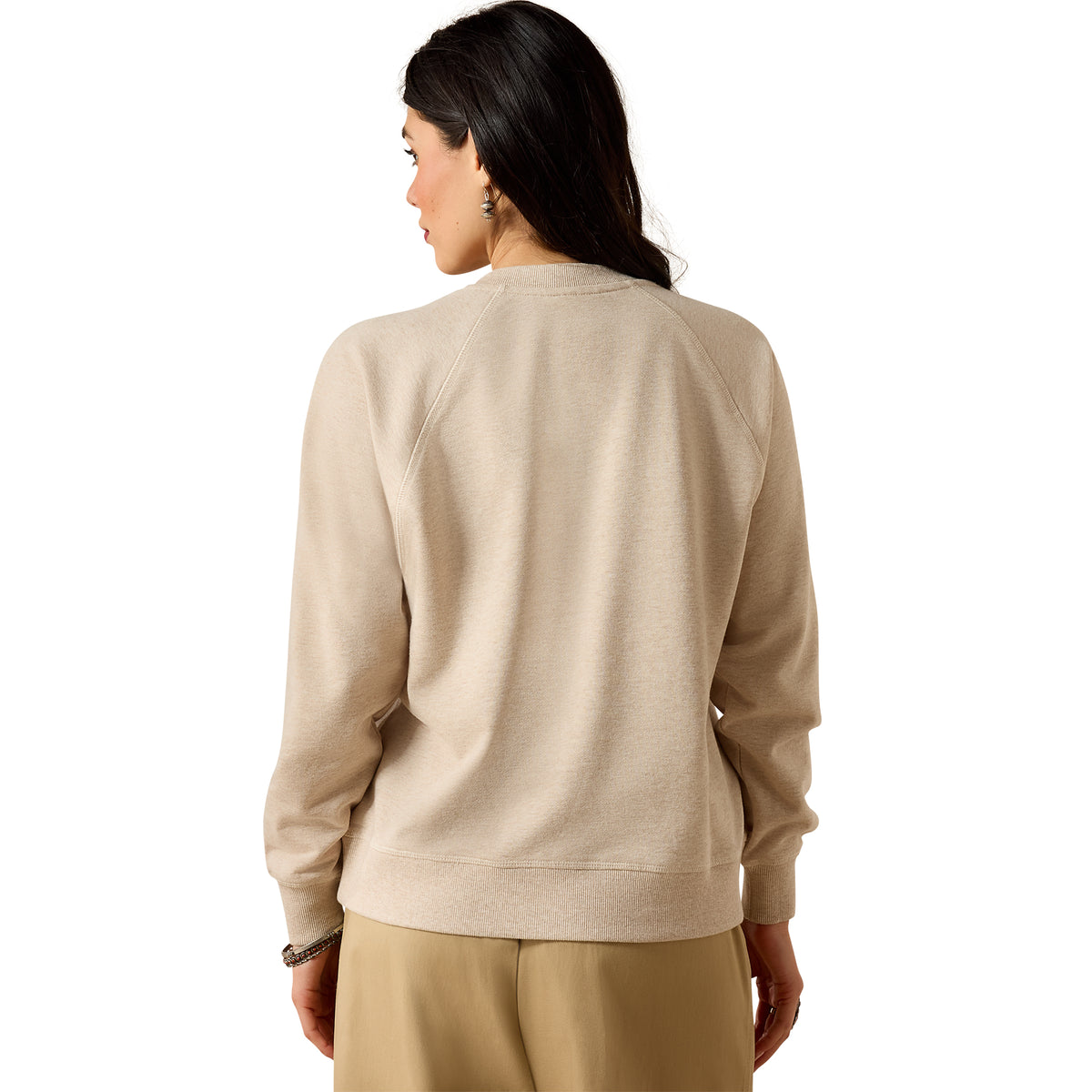 Ariat Womens Victoria Sweatshirt (10071623) Khaki Heather