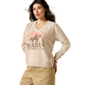 Ariat Womens Victoria Sweatshirt (10071623) Khaki Heather