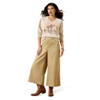 Ariat Womens Victoria Sweatshirt (10071623) Khaki Heather