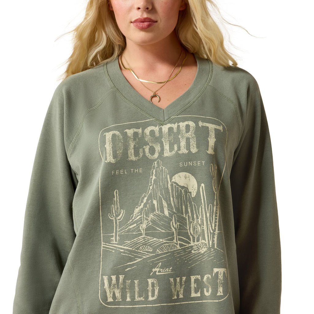 Ariat Womens Victoria Sweatshirt (10071630) Sea Spray